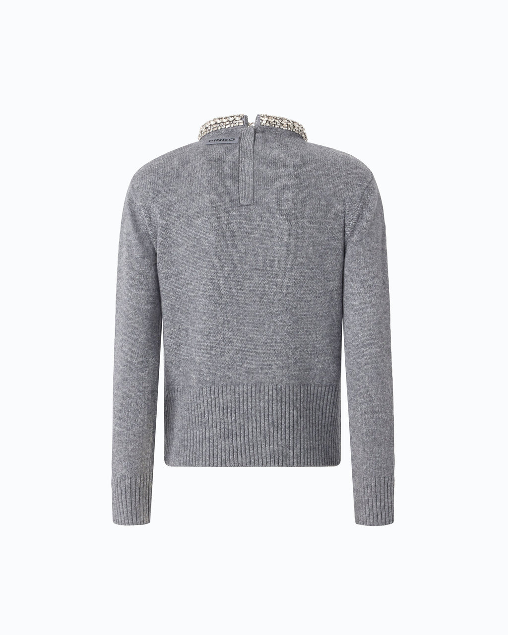 Pinko 107274A3GI - Maglia in misto lana con collo gioiello