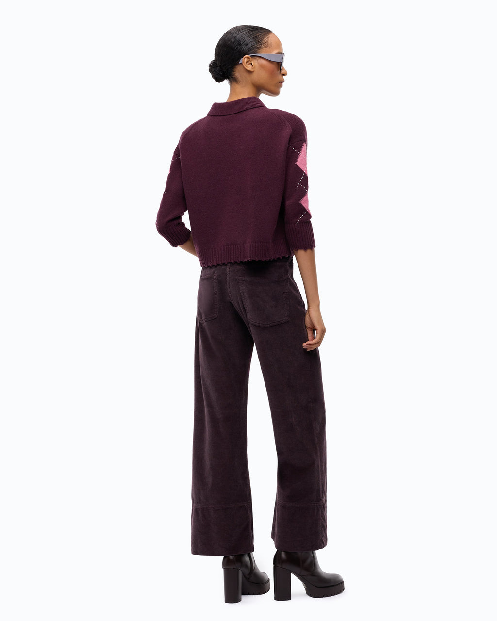 Pinko 107286A3IE - Argyle wool and cashmere sweater
