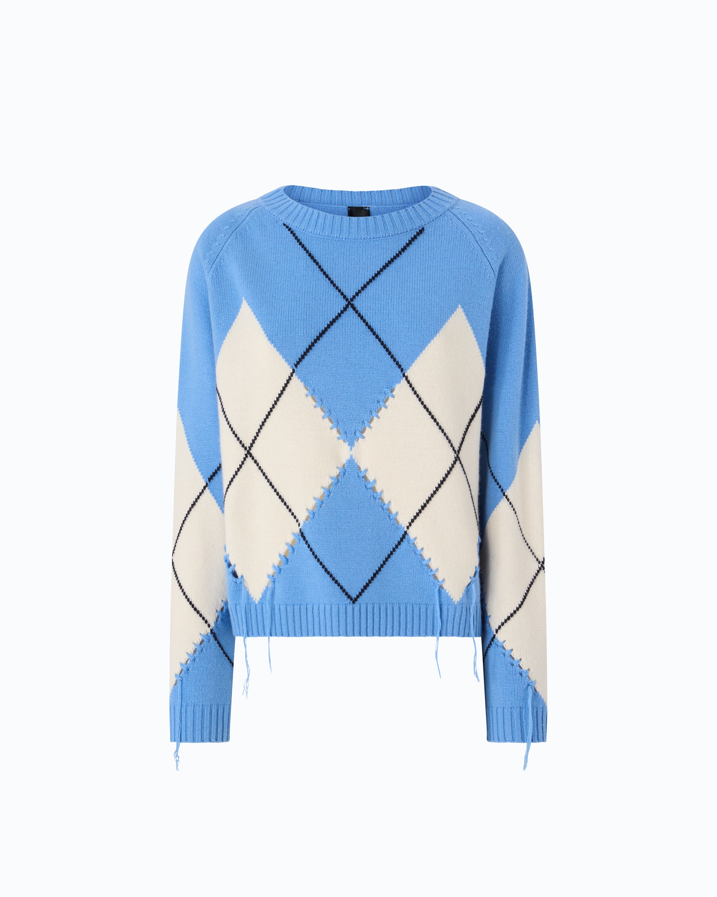 Pinko 107377A3JE - Maglione in lana e cashmere con maxi rombi