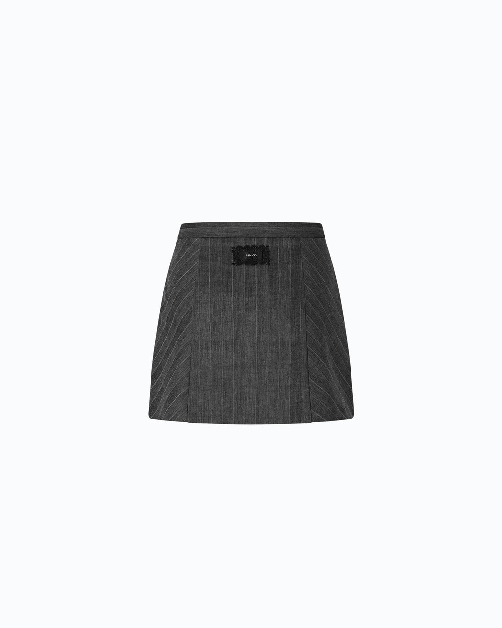 Pinko 107416A3FF - Minigonna gessata con macro pieghe