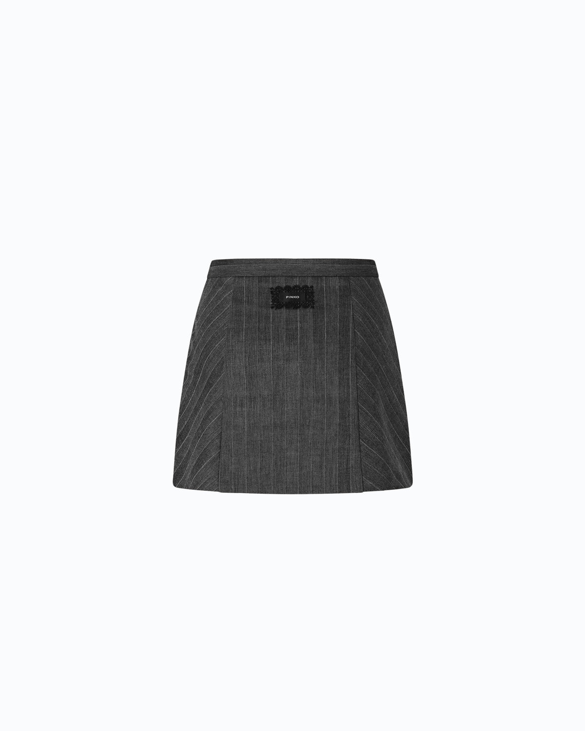 Pinko 107416A3FF - Minigonna gessata con macro pieghe