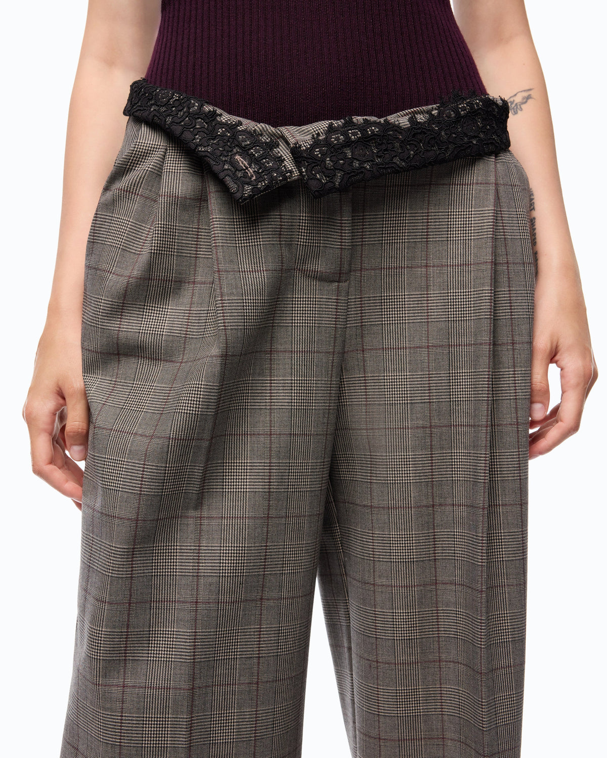 Pinko 107476A3FF - Pantaloni ampi a quadri