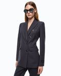 Pinko 107513A3IF - Giacca slim doppiopetto in misto lana