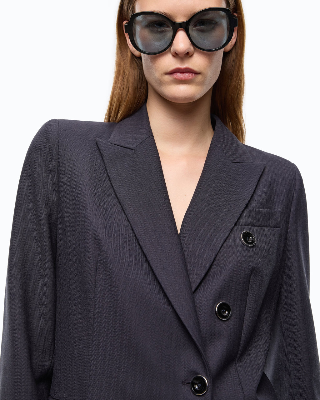 Pinko 107513A3IF - Giacca slim doppiopetto in misto lana