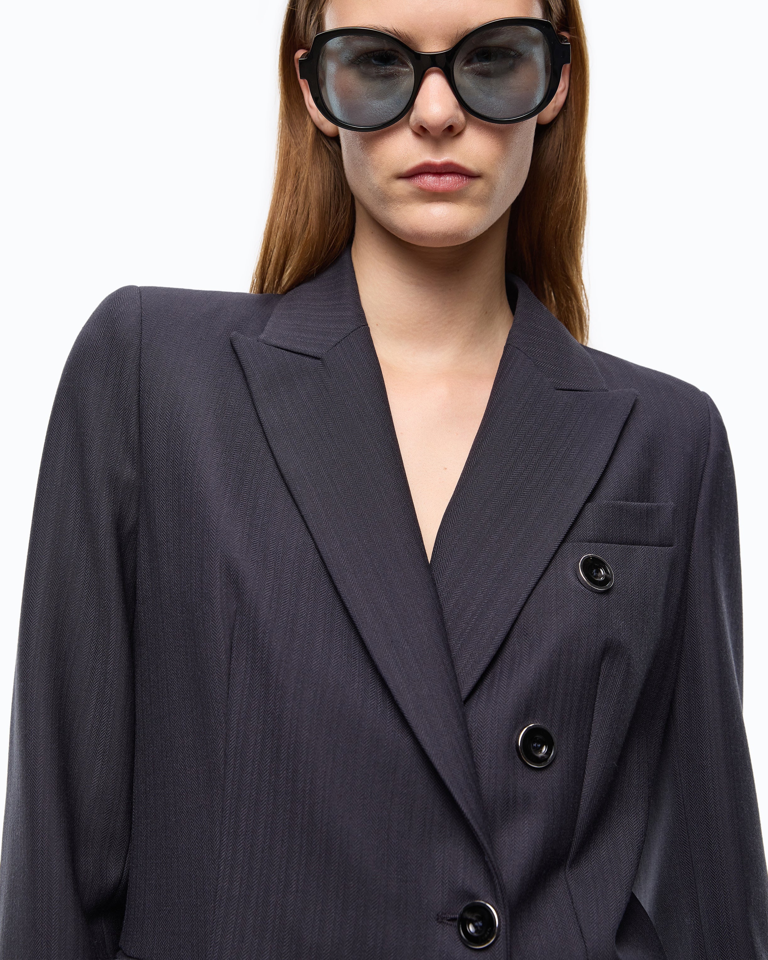 Pinko 107513A3IF - Giacca slim doppiopetto in misto lana