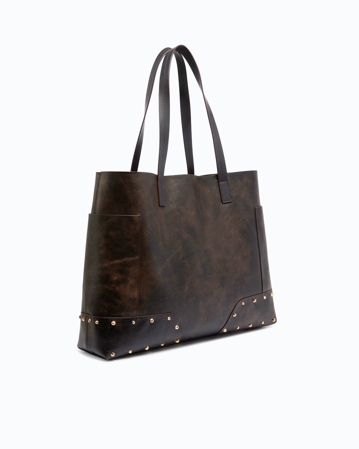 Pinko 107650A3MA - Cabas en cuir nuage avec patch et clous