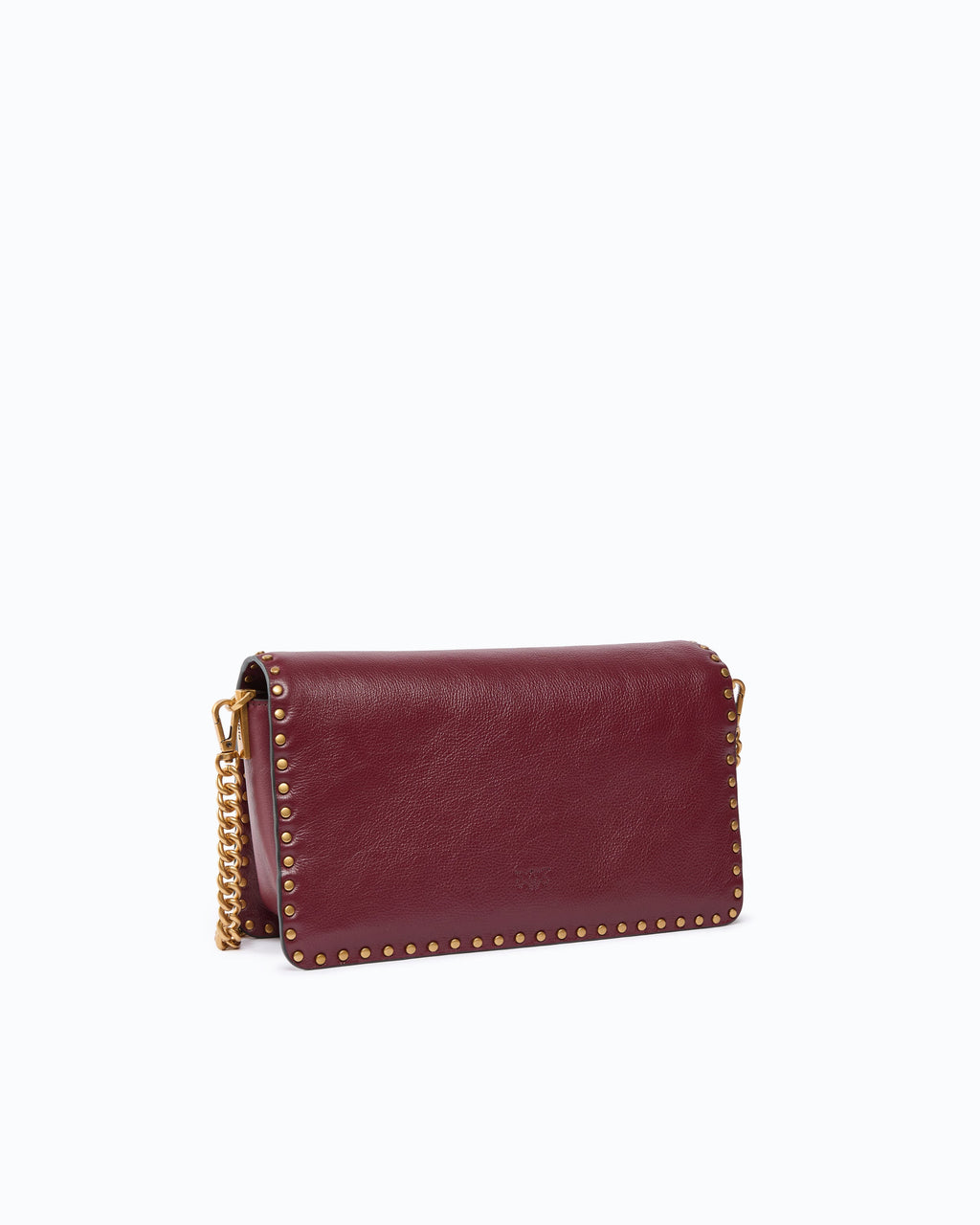 Pinko 107664A2JG - Love One Slouchy medium leather shoulder bag with studs