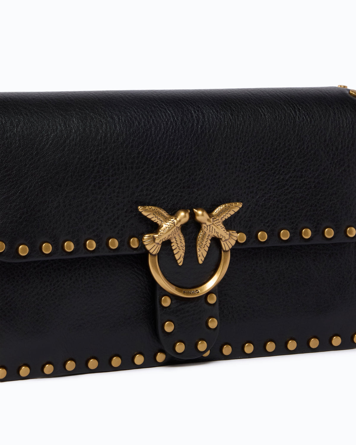 Pinko 107665A2JG - Love One Slouchy small studded leather crossbody bag