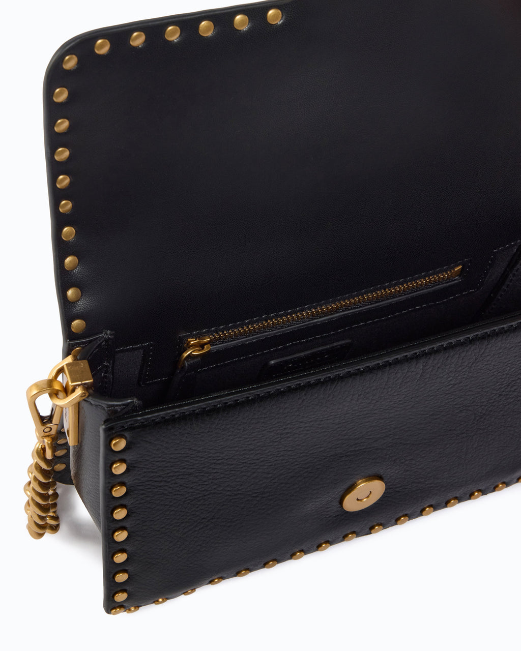 Pinko 107665A2JG - Love One Slouchy small studded leather crossbody bag