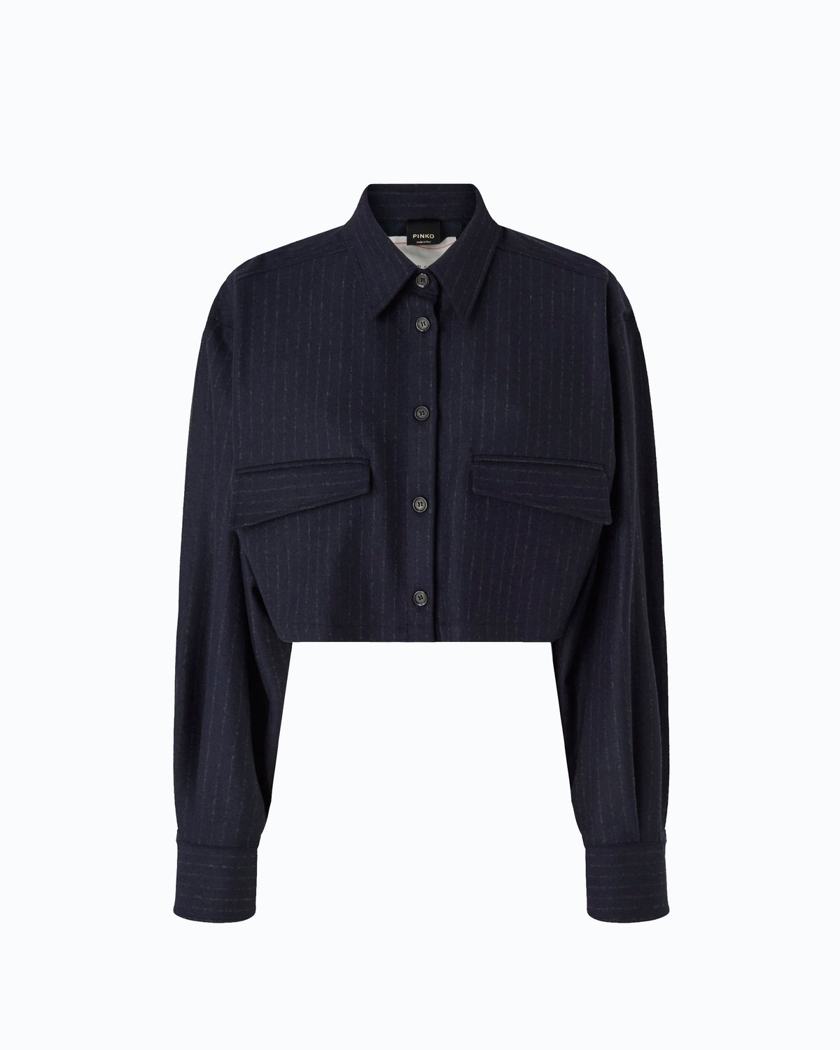 Pinko TAURASI - Camicia cropped gessata