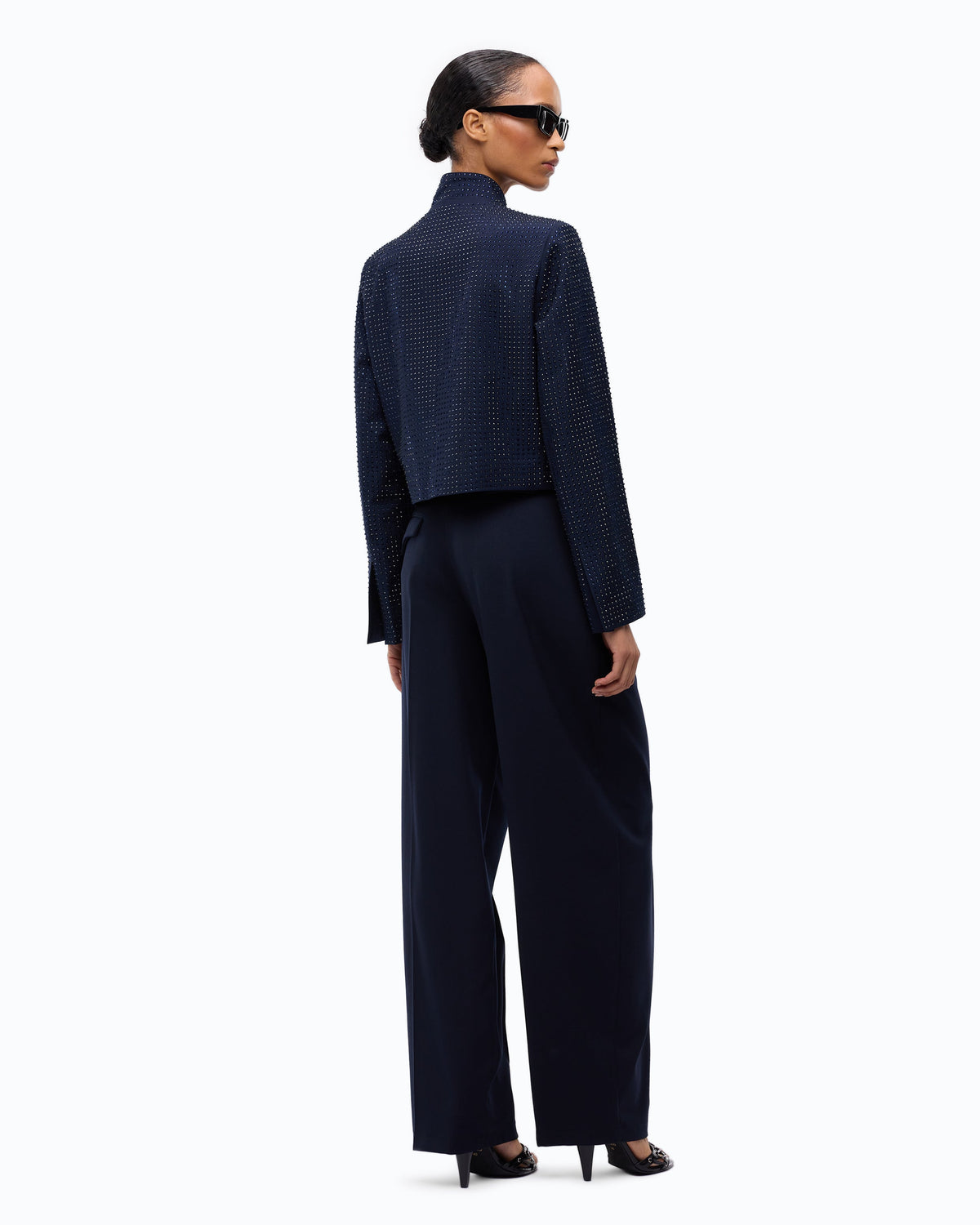 Pinko 107712A3MS - Pantaloni barrel fit in misto lana