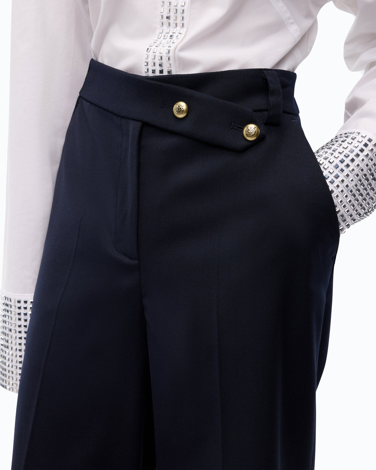 Pinko MERLOT - Bermuda in misto lana stretch