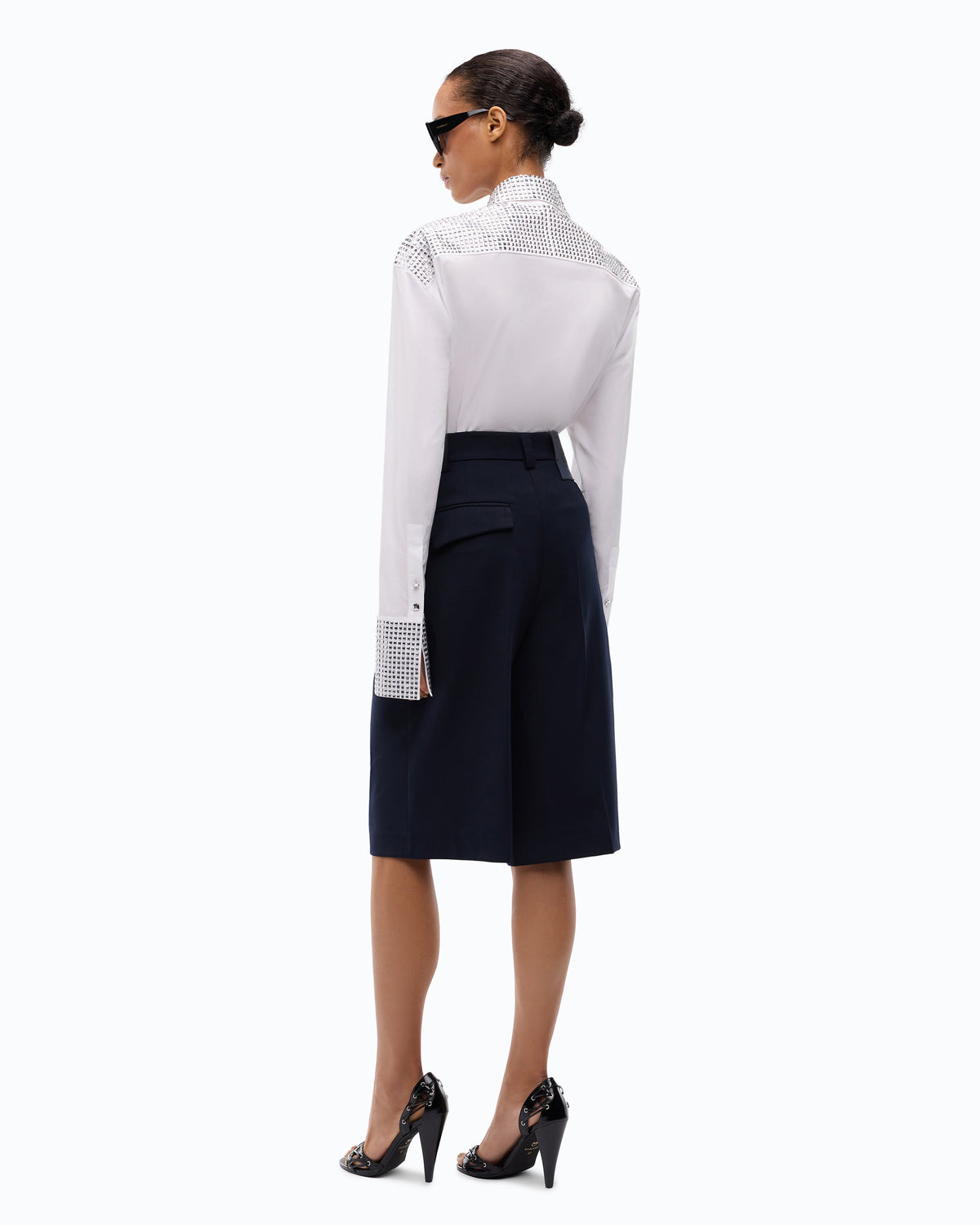 Pinko MERLOT - Bermuda in misto lana stretch