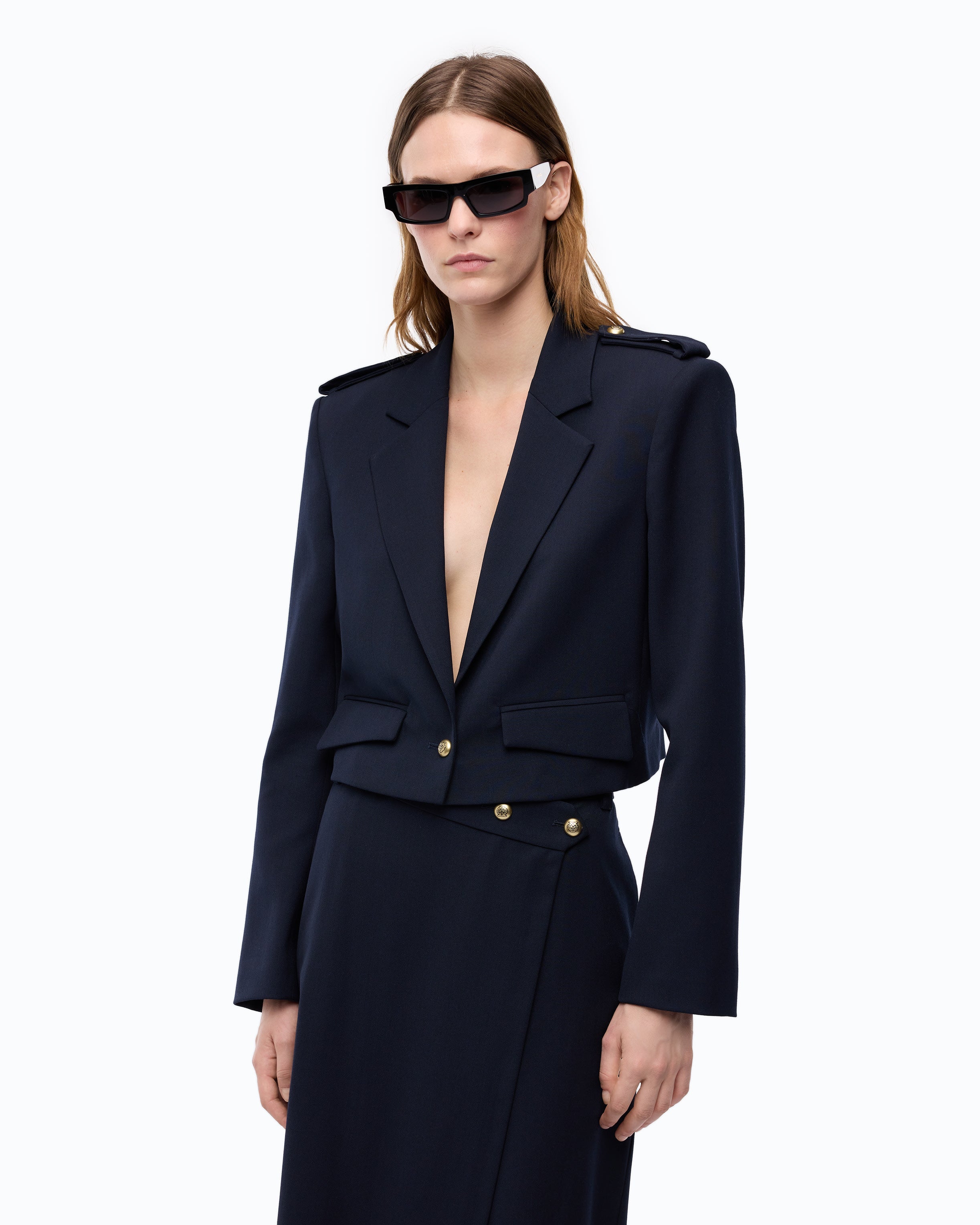 Pinko 107715A3MS - Giacca cropped con alamari