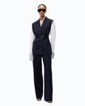 Pinko 107727A3MS - Side-slit vest jacket with belt