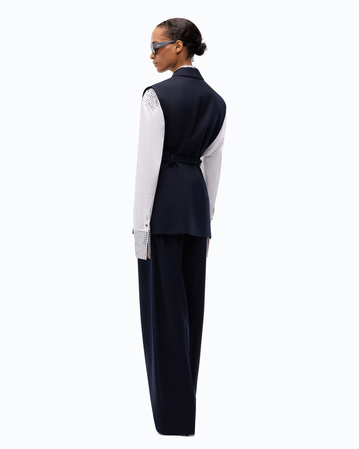 Pinko 107727A3MS - Side-slit vest jacket with belt