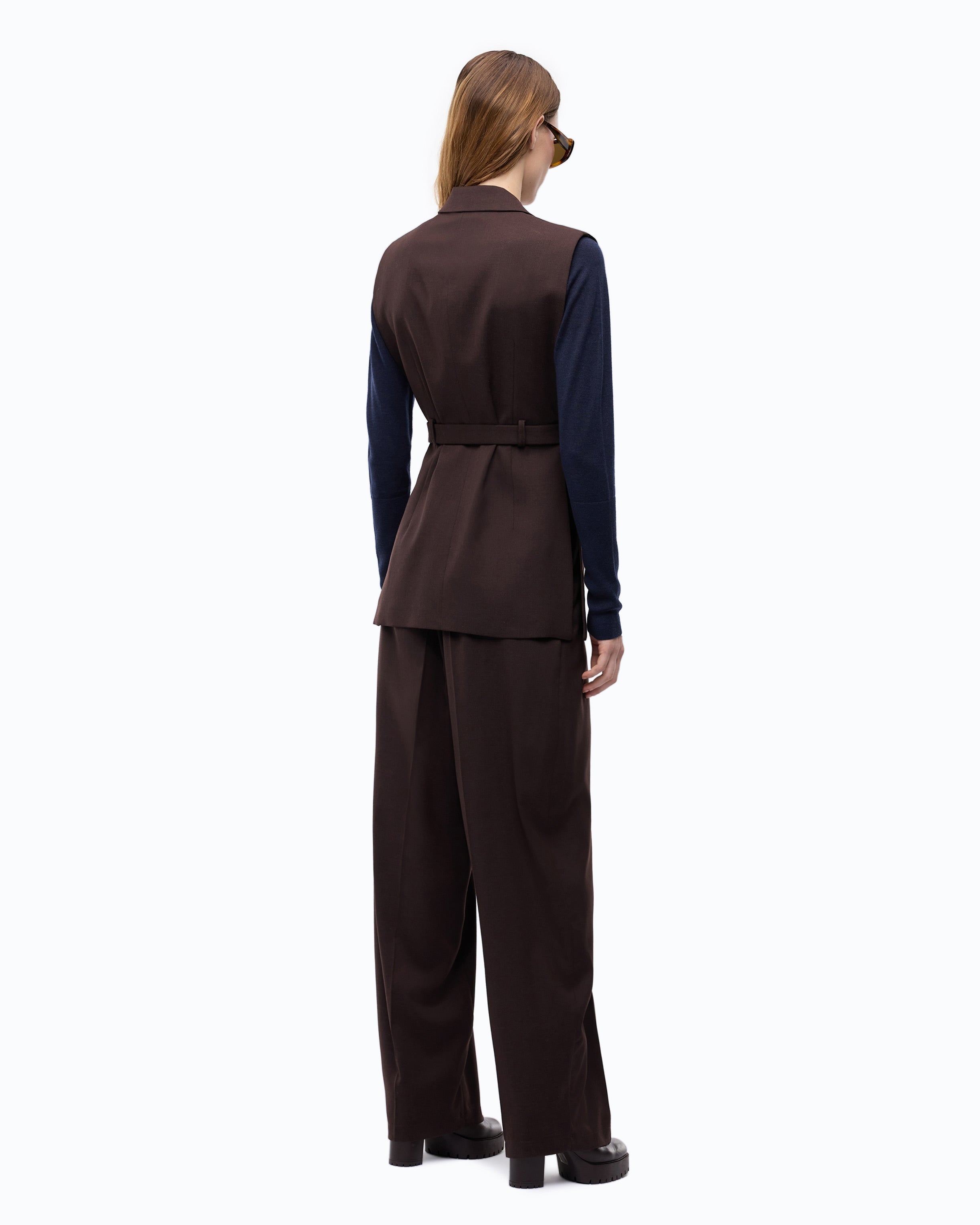 Pinko 107727A3MS - Giacca gilet aperta ai lati con cintura