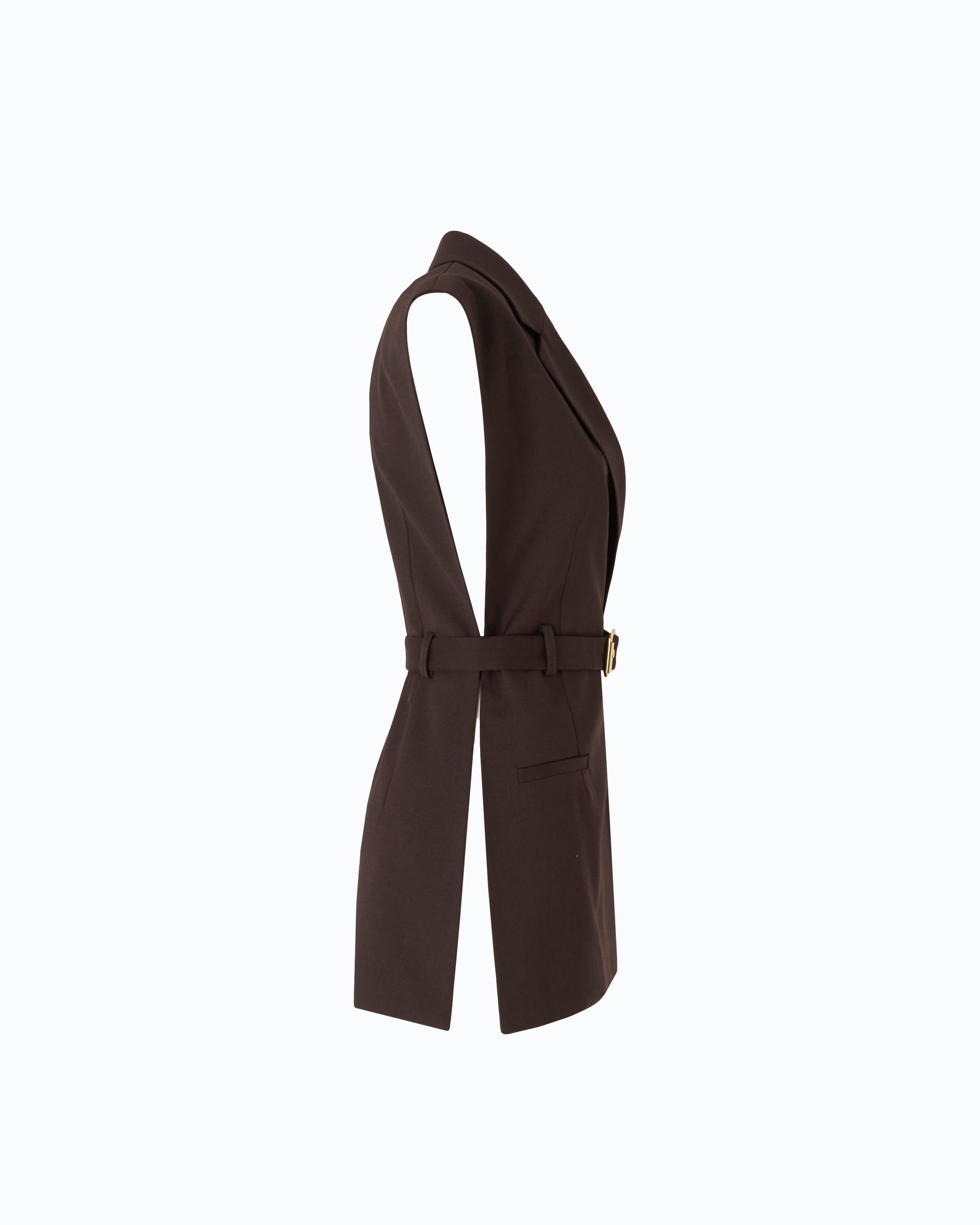 Pinko 107727A3MS - Giacca gilet aperta ai lati con cintura