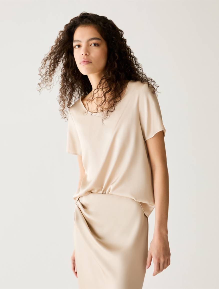 Pennyblack PBPLUDOVICA - T-shirt in raso di seta stretch - Vista 1