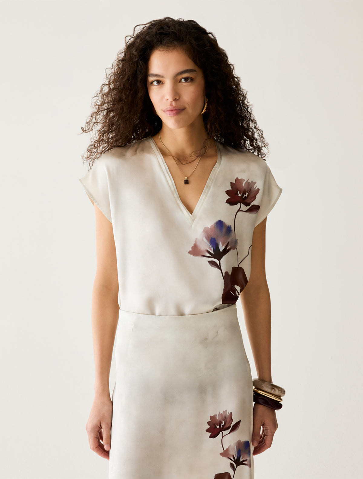 Pennyblack PBPSTRUZZO - Blusa in raso di seta con fiori - Vista 7