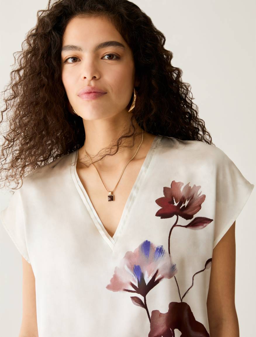 Pennyblack PBPSTRUZZO - Blusa in raso di seta con fiori - Vista 5