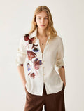 Pennyblack PBPARCA - Camicia in raso con fiori - Vista 1