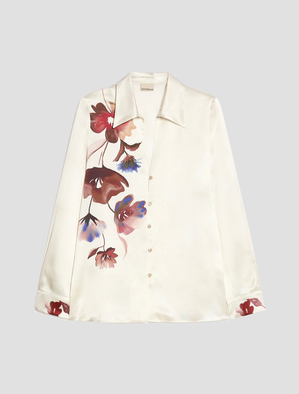Pennyblack PBPARCA - Camicia in raso con fiori - Vista 7