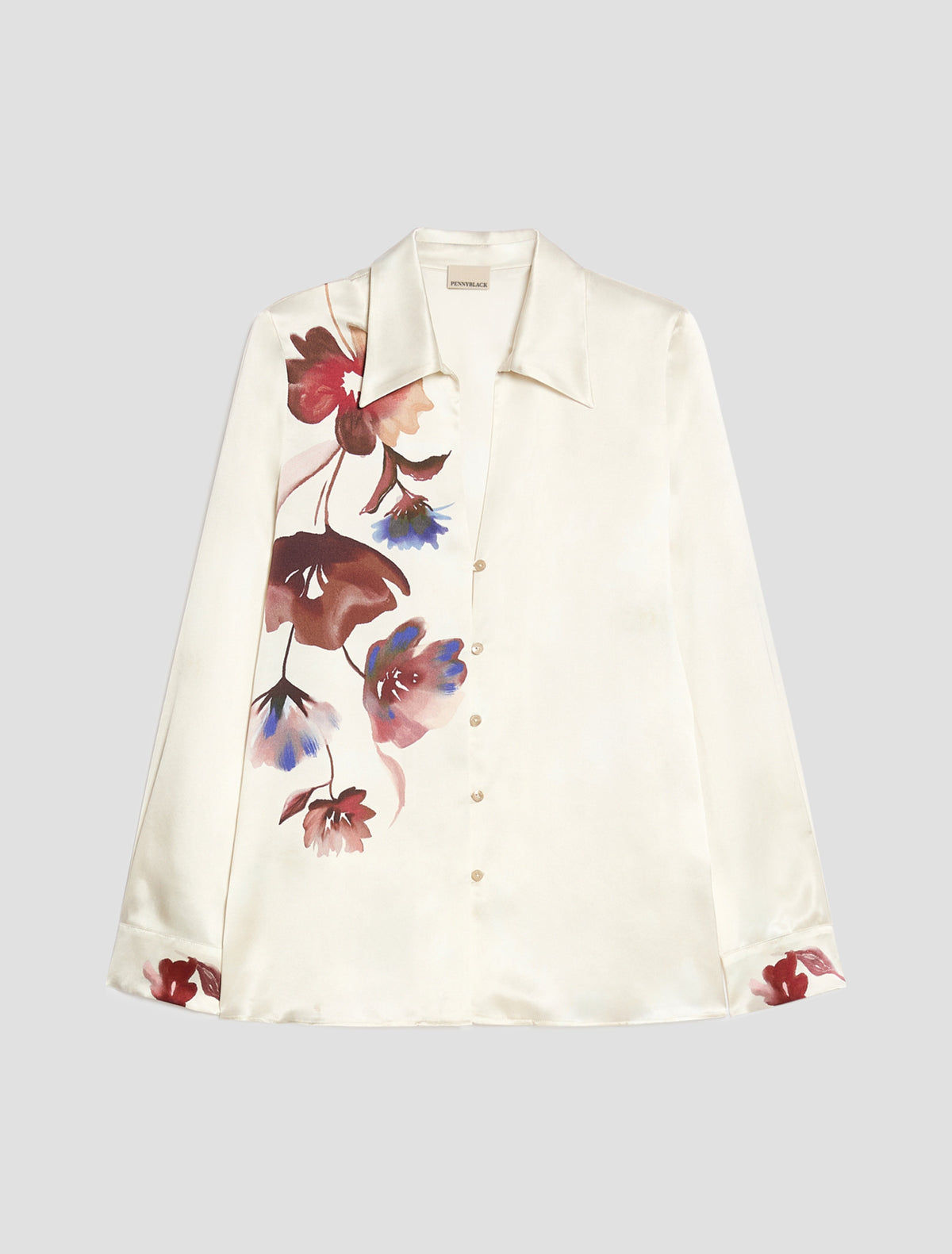 Pennyblack PBPARCA - Camicia in raso con fiori - Vista 7