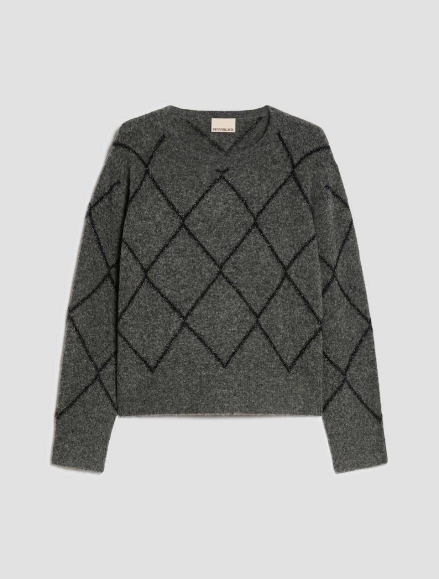 Pennyblack PBPBOERO - Maglia con rombi in lamé - Vista 2