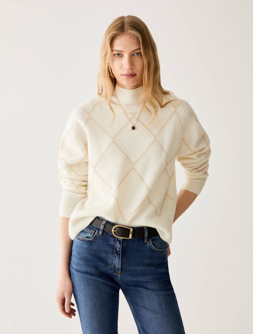 Pennyblack PBPBOERO - Maglia con rombi in lamé - Vista 6