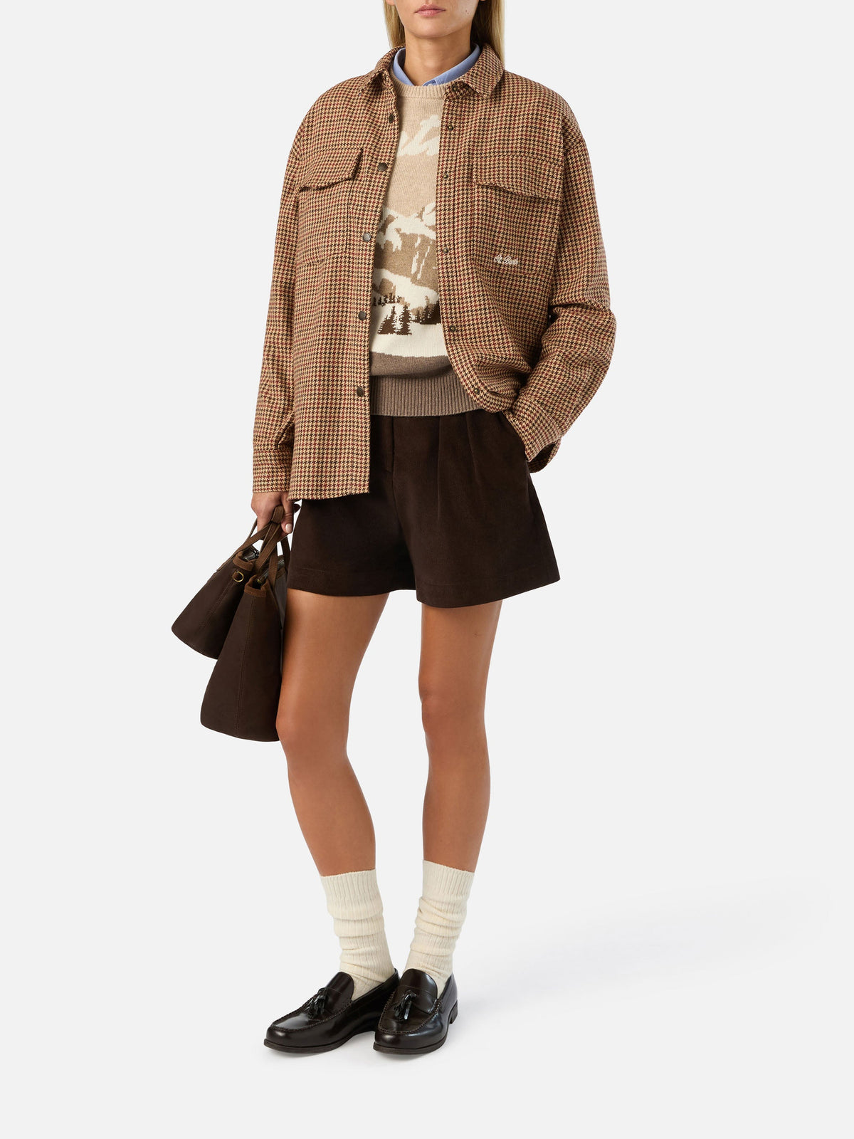 MC2 Saint Barth CAMBRY FLANNEL GMY0001 - Sovracamicia Cambry in morbida flanella con ricamo Disney Mickey Mouse - Pied de Poule (Hello Mickey Pied De Poule 1145 Emb) - Foto 5