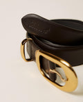 Twinset 262TA4540 - Cintura in pelle con fibbia ovale