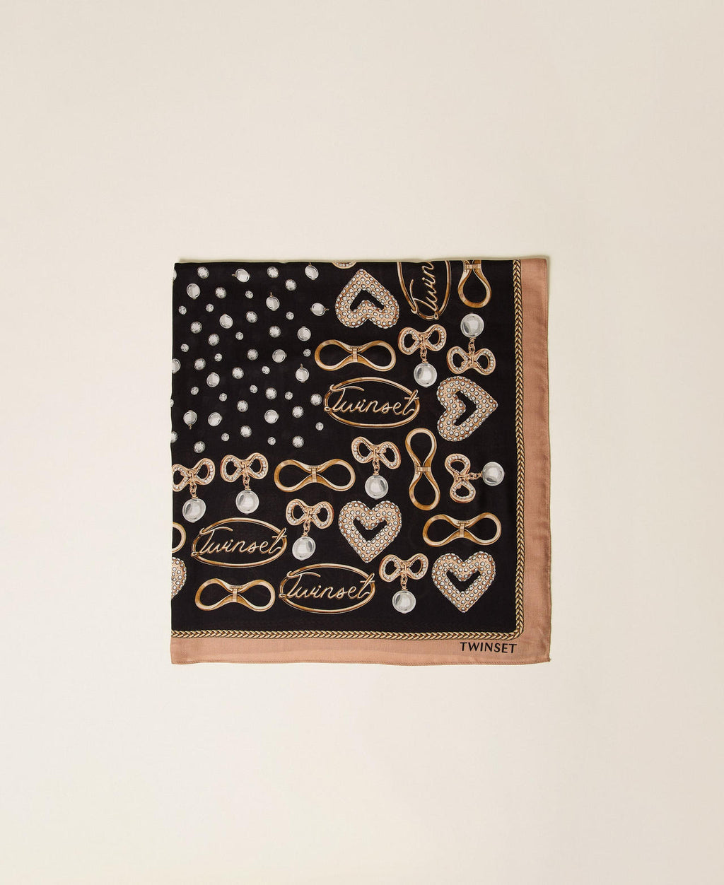 Twinset 262TA4630 - Kefiah con stampa bijoux