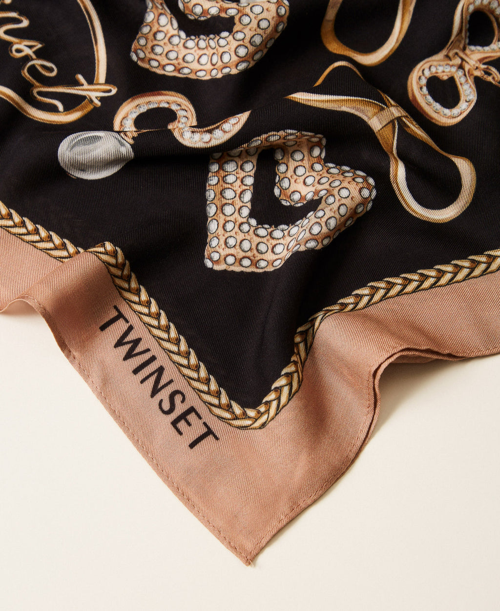 Twinset 262TA4630 - Kefiah con stampa bijoux
