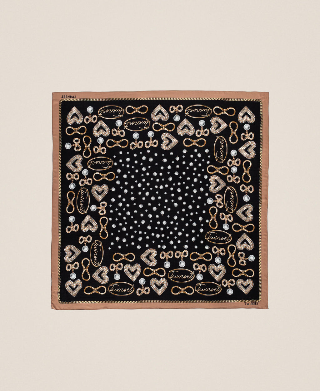 Twinset 262TA4630 - Kefiah con stampa bijoux