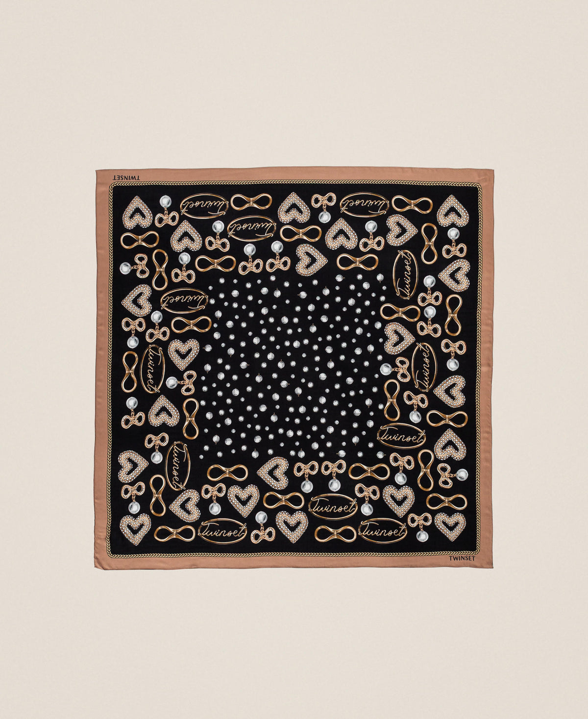 Twinset 262TA4630 - Kefiah con stampa bijoux