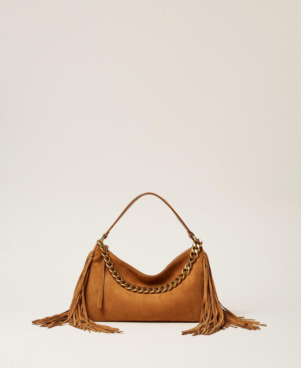 Twinset 262TB7204 - Borsa Liliane grande in suede con frange