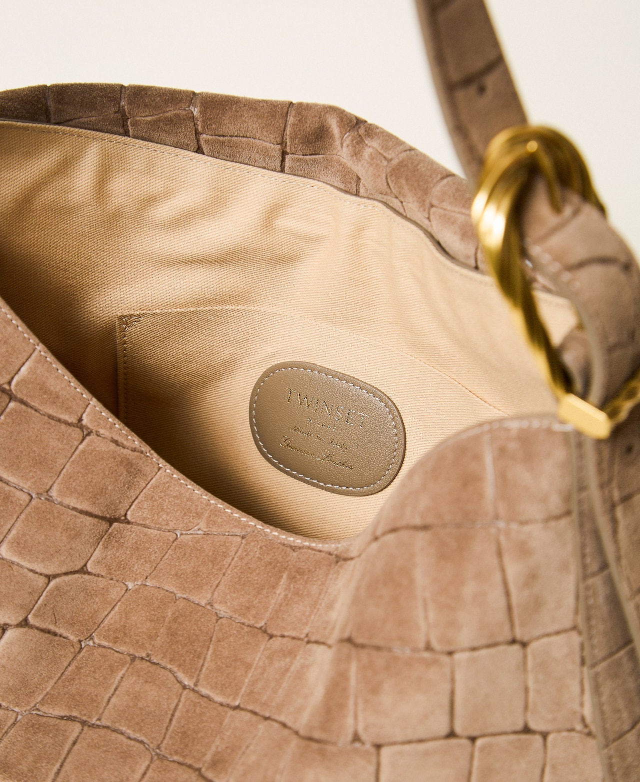 Twinset 262TD8140 - Borsa Liliane in suede a stampa cocco