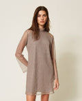 Twinset 262TF2083 - Abito corto in pizzo con paillettes