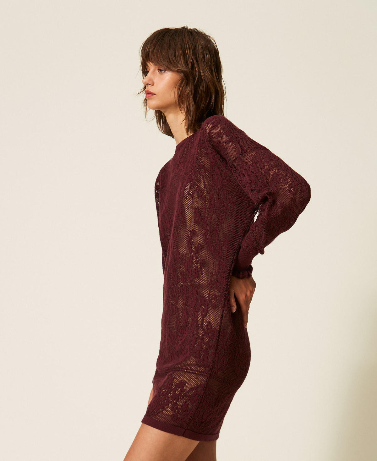 Twinset 262TF3030 - Abito corto in maglia jacquard