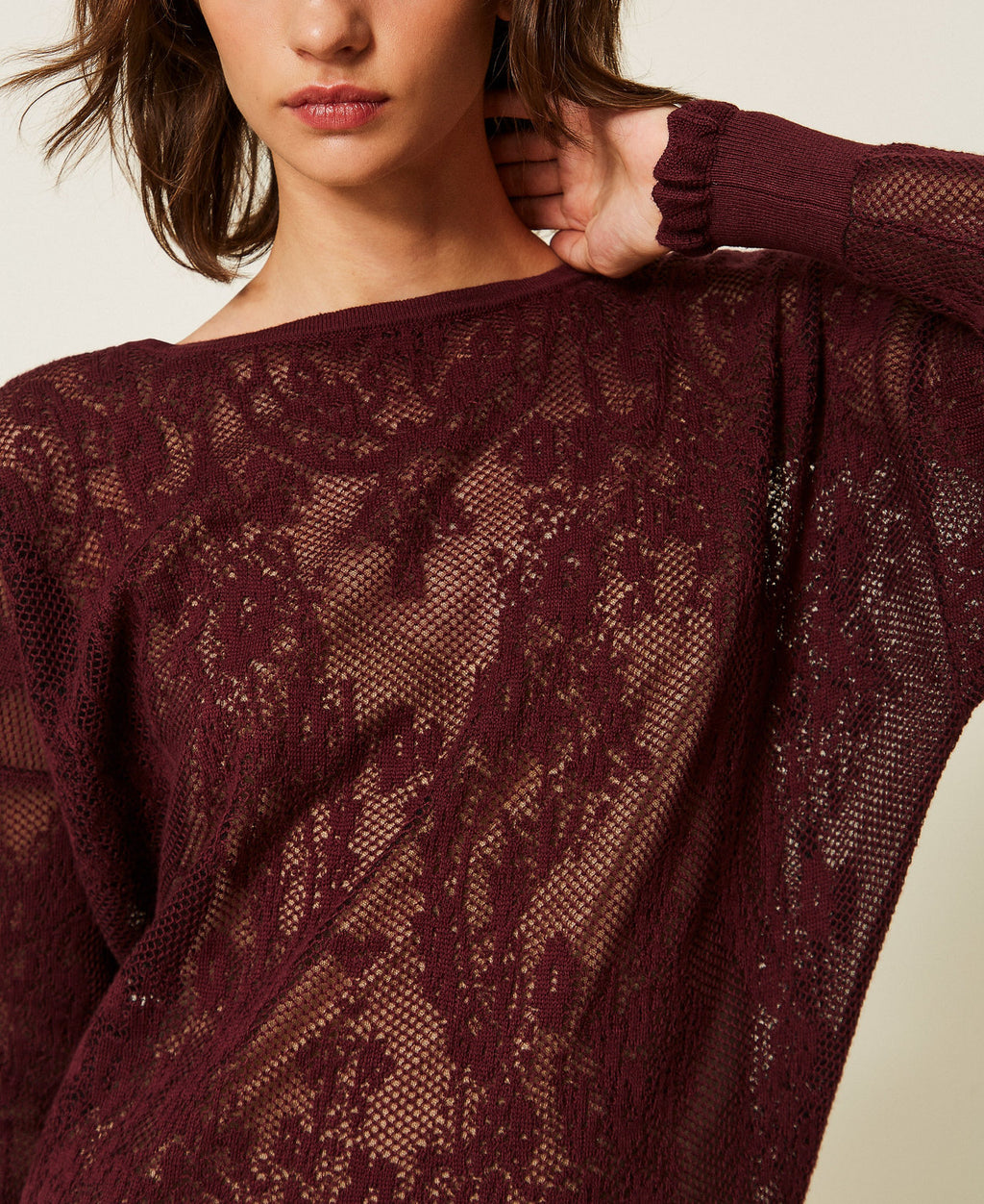 Twinset 262TF3030 - Abito corto in maglia jacquard