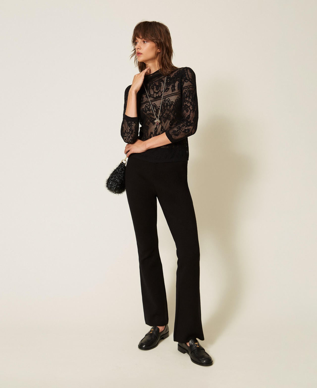Twinset 262TF3031 - Maglia a lupetto jacquard