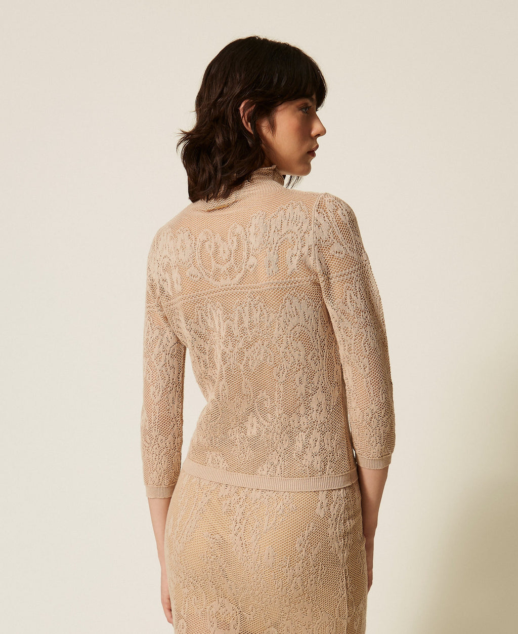 Twinset 262TF3031 - Maglia a lupetto jacquard