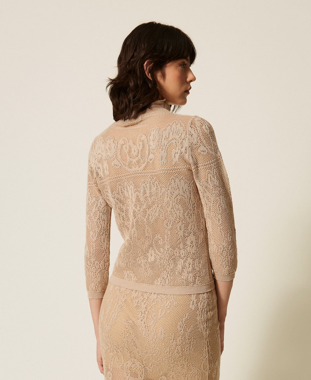 Twinset 262TF3031 - Maglia a lupetto jacquard