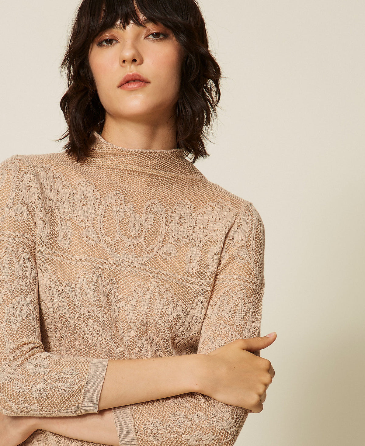 Twinset 262TF3031 - Maglia a lupetto jacquard