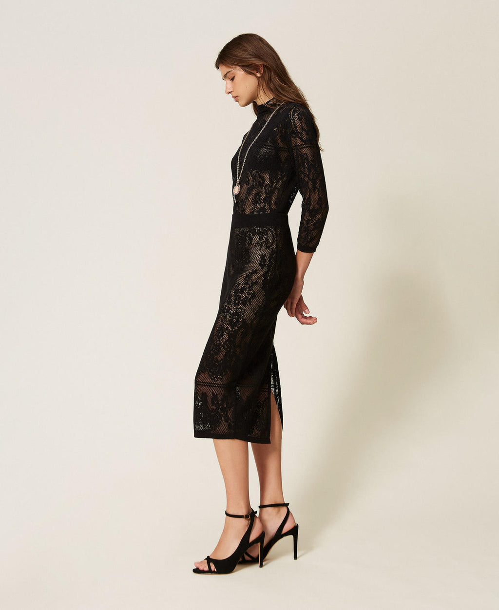 Twinset 262TF3032 - Gonna longuette in maglia jacquard