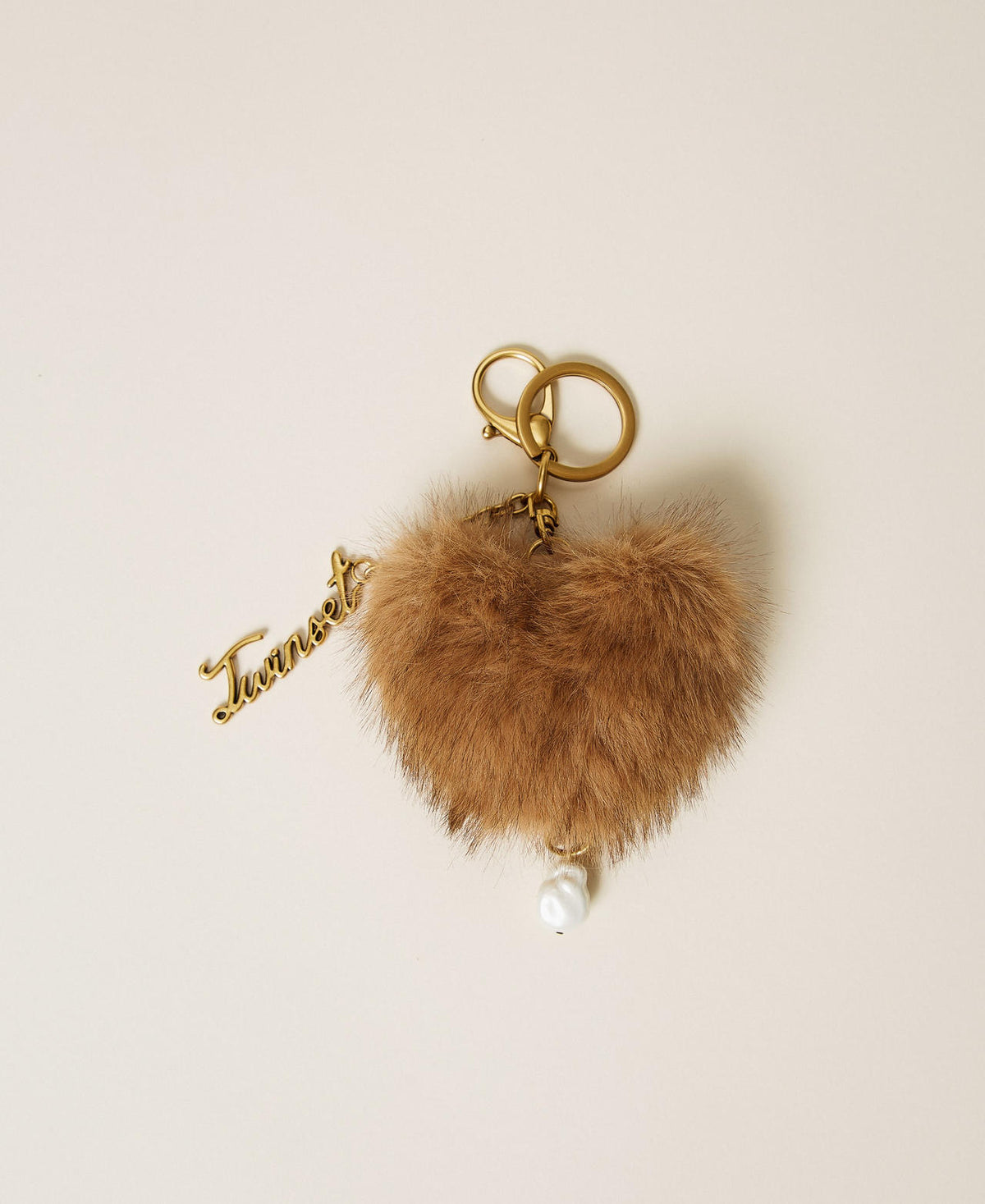 Twinset 262TL8075 - Portachiavi a cuore in faux fur