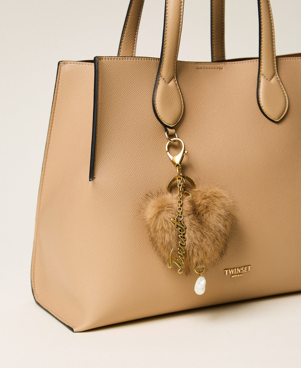 Twinset 262TL8075 - Portachiavi a cuore in faux fur