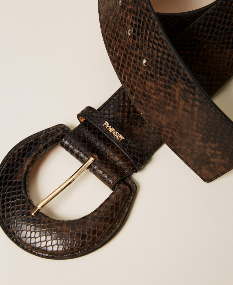 Twinset 262TO5430 - Cintura in pelle a stampa python
