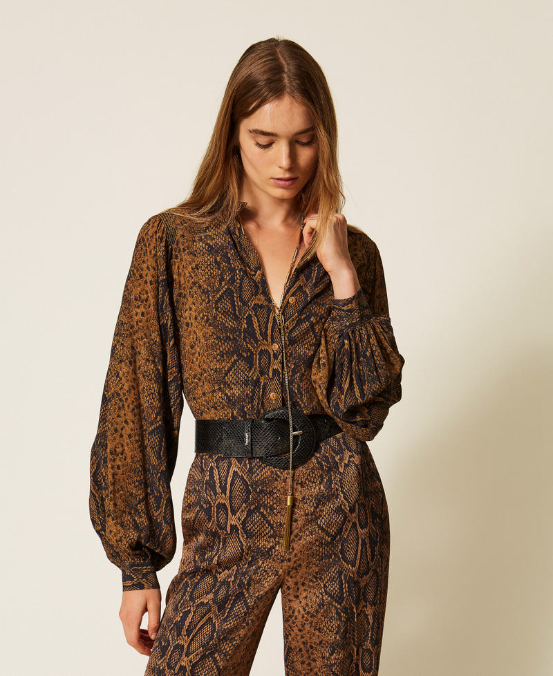 Twinset 262TO5430 - Cintura in pelle a stampa python